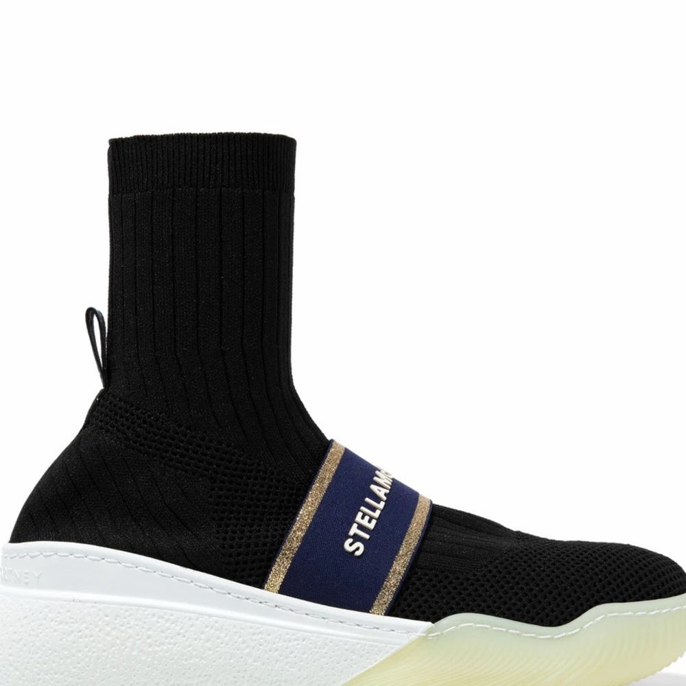 STELLA MCCARTNEY
Loop logo-appliquéd stretch-knit